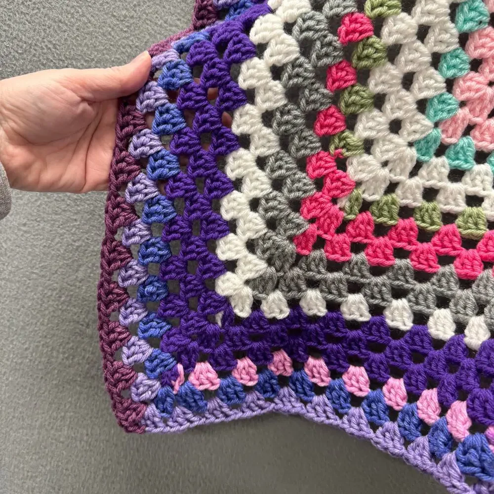 UNISEX Baby Blanket Handmade‎ Classic Retro Look Afghan NWOT STYLE #3421